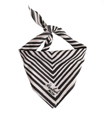 Load image into Gallery viewer, No. 034 Black White Stripe Bandana
